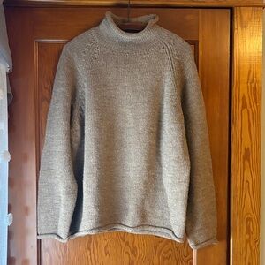 J. Crew Tan Turtleneck Wool Sweater